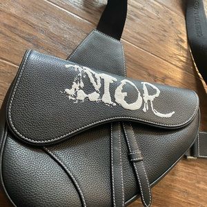 DIOR saddle bag Peter Doig calfskin crossbody / UNISEX /PREOWNED